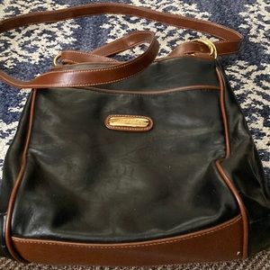 Black brown purse with strap
